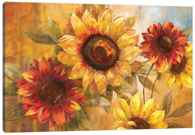 Sunflower Cheer Canvas Art Print - Large Art for Bedroom