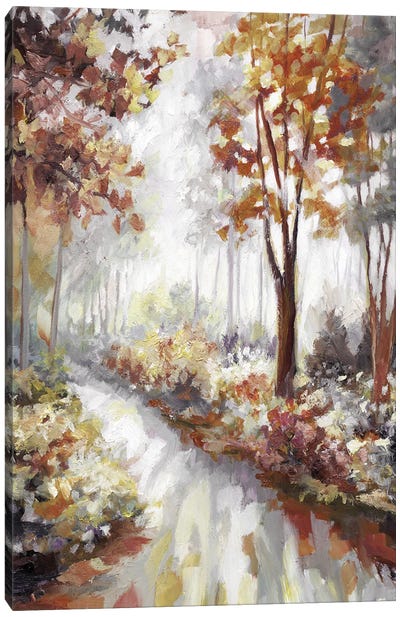 Woodland Glen Canvas Art Print - Trail, Path & Road Art