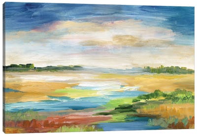 Distant Inlet Canvas Art Print - Pond Art
