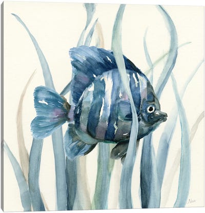 Fish in Seagrass I Canvas Art Print - Animal Art