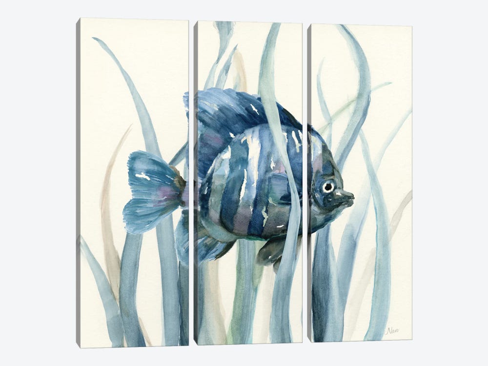 Fish in Seagrass I by Nan 3-piece Canvas Artwork