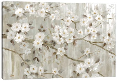 Neutral Spring Canvas Art Print - Blossom Art