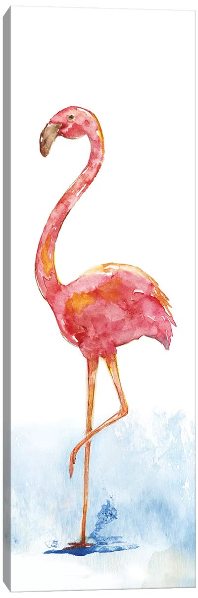 Flamingo Splash II Canvas Art Print - Nan