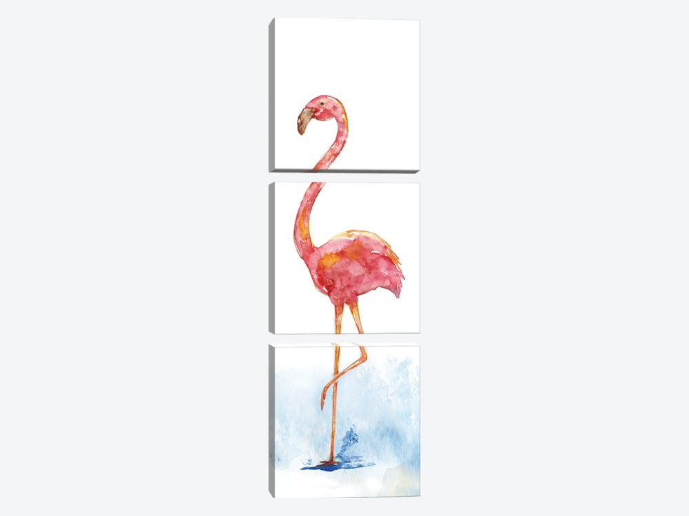 Flamingo Splash II by Nan 3-piece Canvas Artwork