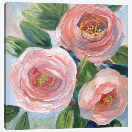Sweet Peach Bouquet Canvas Print #NAN676} by Nan Canvas Artwork