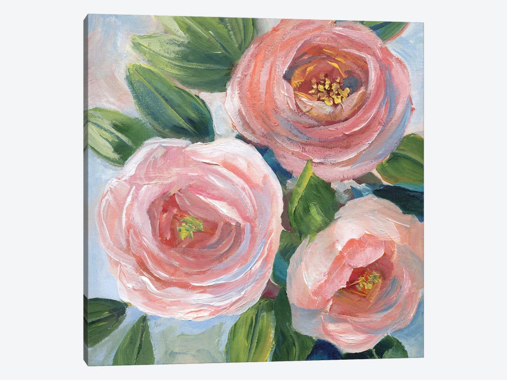 Sweet Peach Bouquet by Nan 1-piece Canvas Print