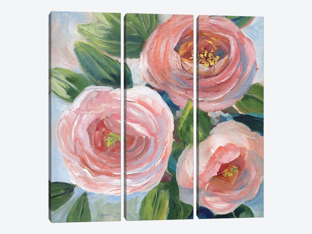 Sweet Peach Bouquet by Nan 3-piece Art Print