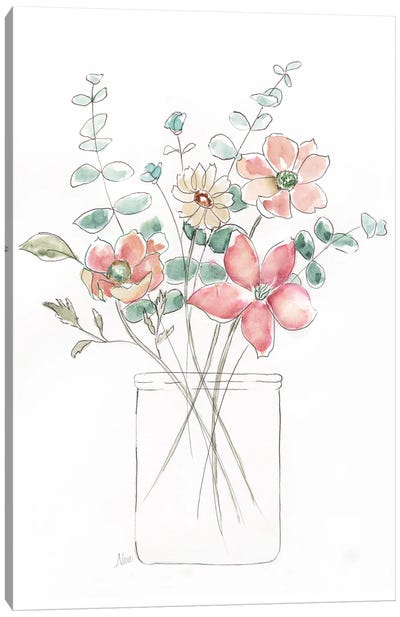 Whimsical Wildflowers I Canvas Art Print - Nan