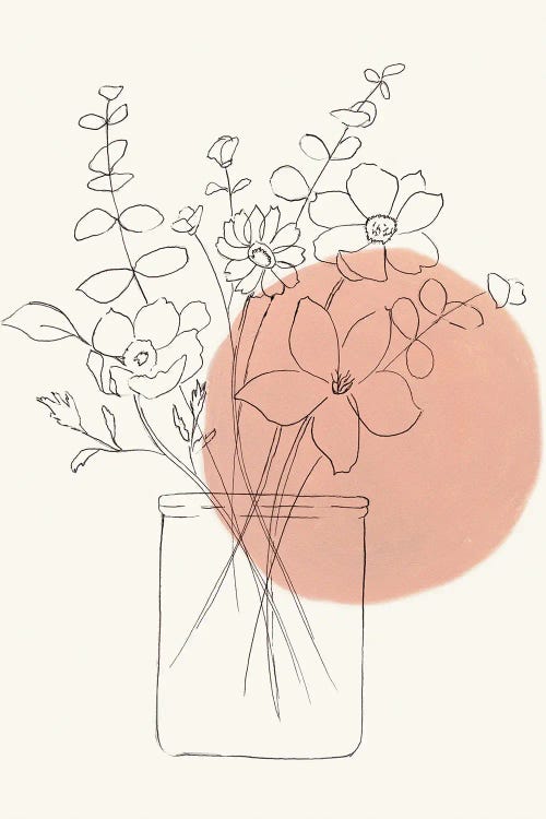 Contemporary Wildflower Bouquet by Nan wall art