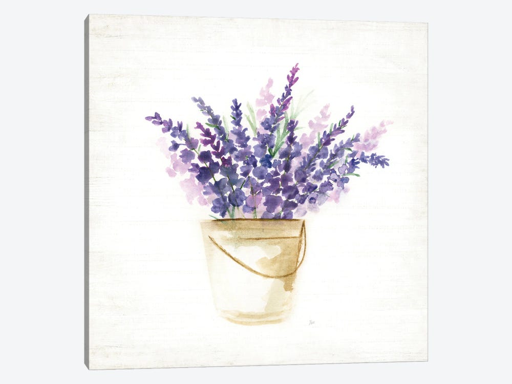 Bucket Of Lavender I by Nan 1-piece Art Print