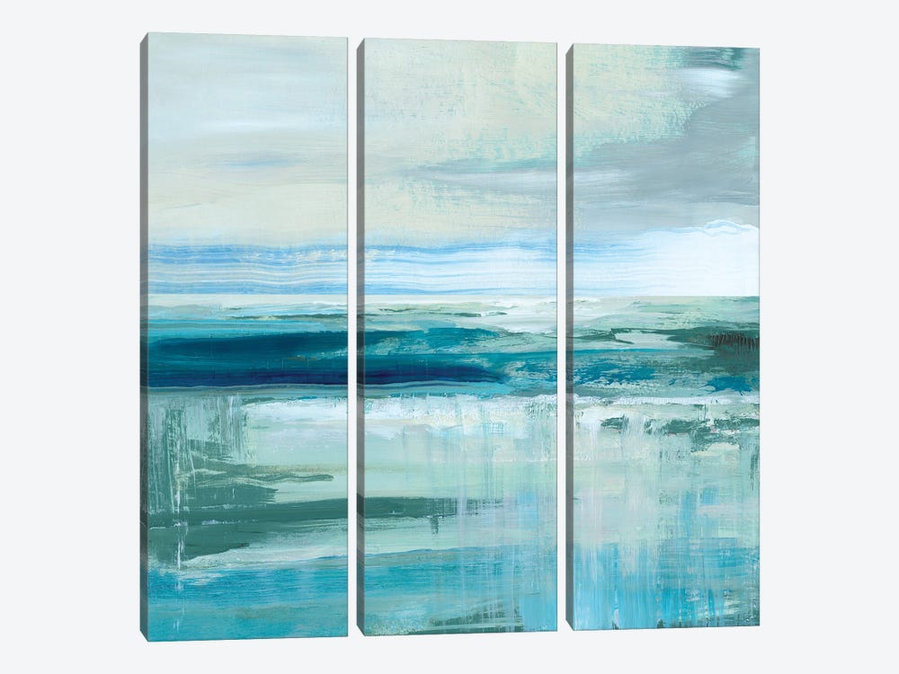 Abstract Sea And Teal by Nan 3-piece Canvas Print