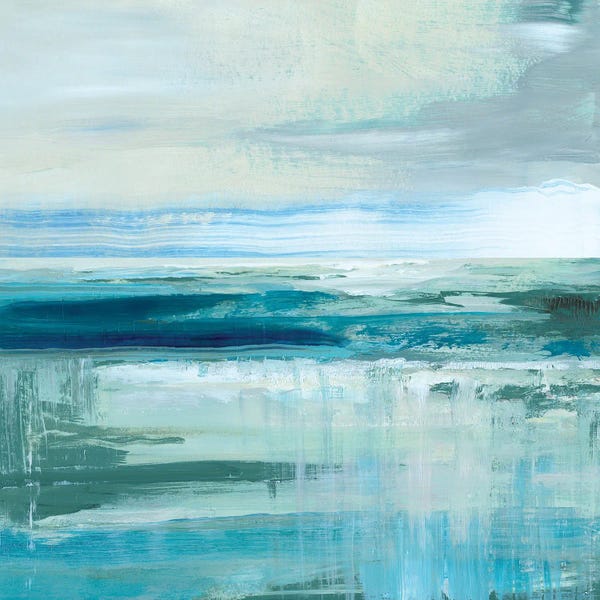 Nan: Abstract Sea And Teal by Nan