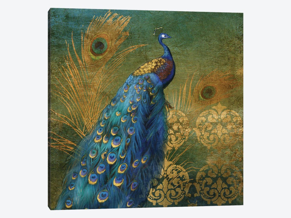 Peacock Bliss by Nan 1-piece Canvas Artwork