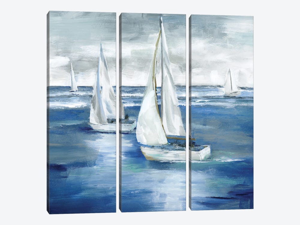 Sailing Together by Nan 3-piece Canvas Artwork