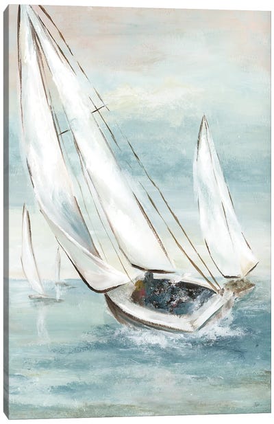 Catching Wind Canvas Art Print - Nautical Décor