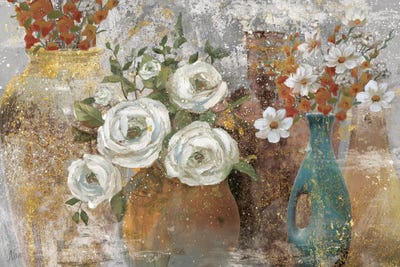 Vessels and Blooms Spice by Nan canvas print