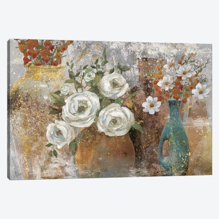 Vessels and Blooms Spice Canvas Print #NAN768} by Nan Canvas Print