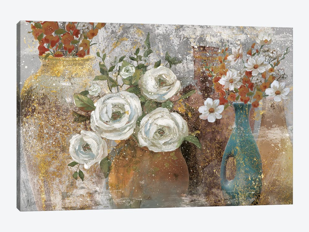 Vessels and Blooms Spice by Nan 1-piece Canvas Print