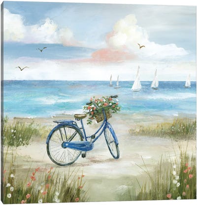 Beach Bike Bliss Canvas Art Print - Nan