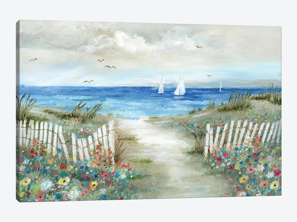Coastal Garden by Nan 1-piece Canvas Art