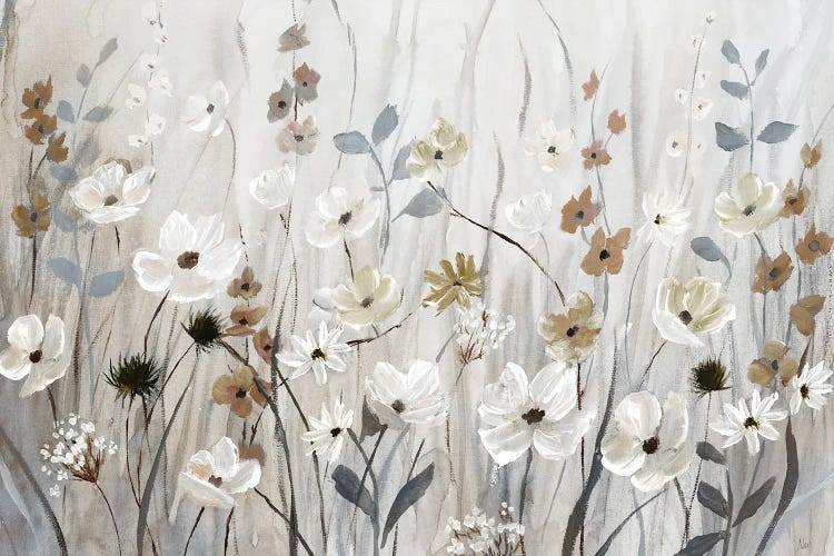 Misty Meadow Field by Nan canvas print