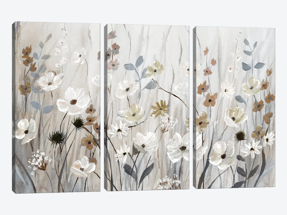 Misty Meadow Field by Nan 3-piece Art Print