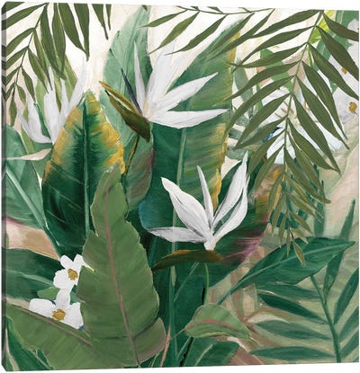 Paradise Palms Canvas Art Print - Bird of Paradise Art