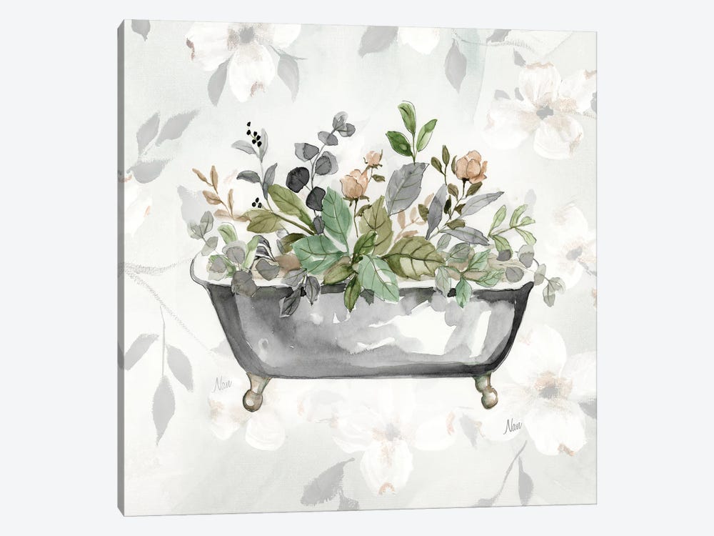 Soft Floral Tub I by Nan 1-piece Canvas Artwork