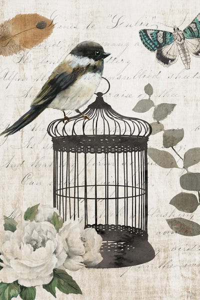 Butterflies and Flowers: Vintage Menagerie I by Nan