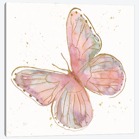 Blush Butterfly I Canvas Print #NAN786} by Nan Canvas Wall Art