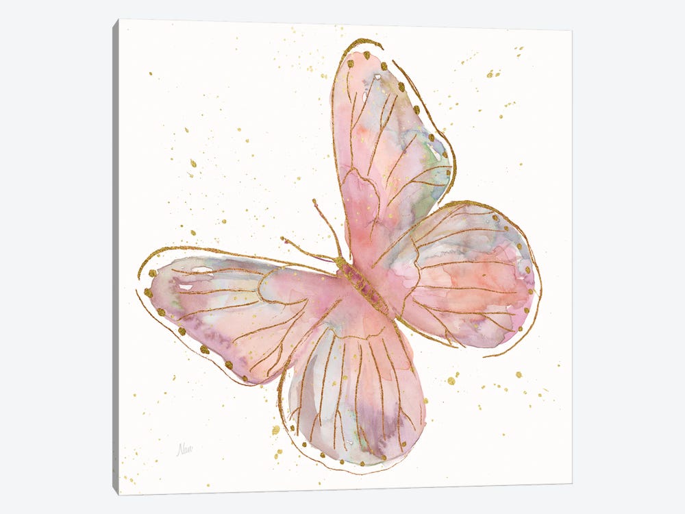 Blush Butterfly I by Nan 1-piece Canvas Print