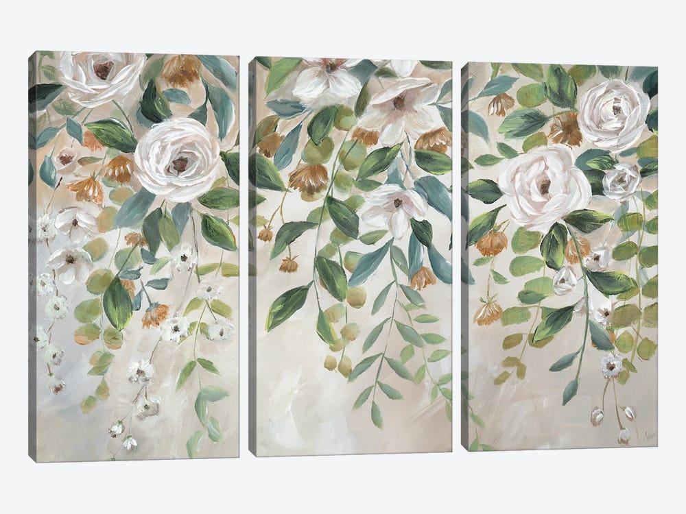 Cascading Blooms by Nan 3-piece Canvas Art Print
