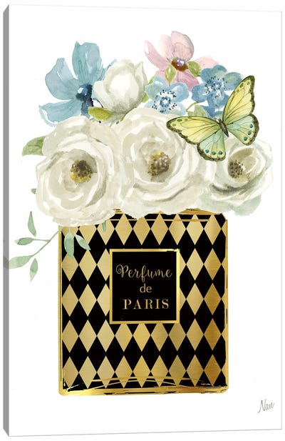 Harlequin Floral Perfume Canvas Art Print - Nan