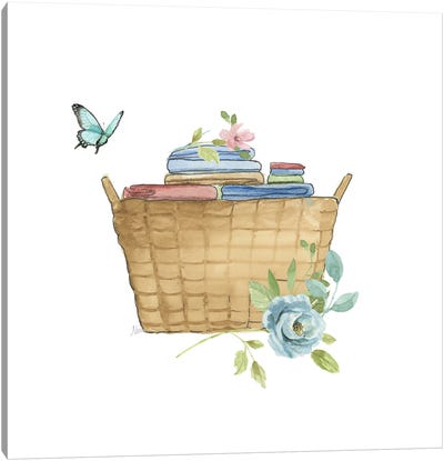 Laundry Basket Canvas Art Print - Nan