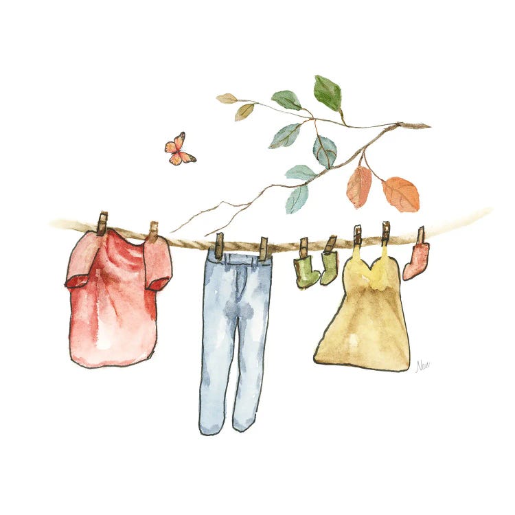 Laundry Line by Nan wall art