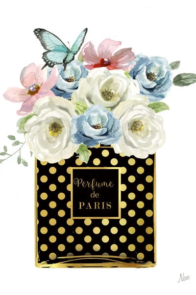 Perfume Bottles: Polka Dot Floral Perfume by Nan