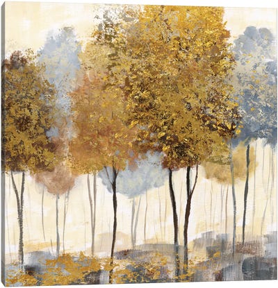 Metallic Forest II Canvas Art Print - Autumn & Thanksgiving