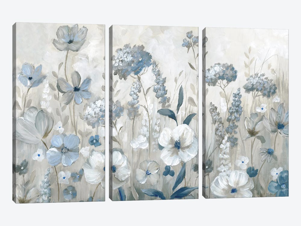 Cool Blue Field by Nan 3-piece Art Print