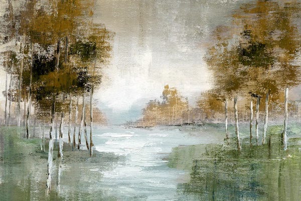 Birch Trees: Fall Birch River by Nan
