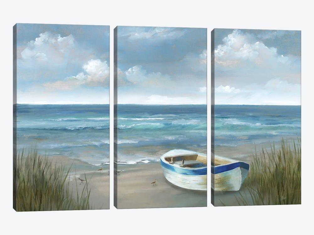 High Tide Boat by Nan 3-piece Canvas Print
