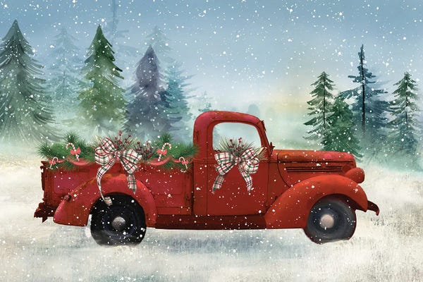 Trucks: Red Truck Winter by Nan