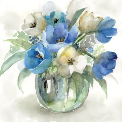 Nan - Unframed Prints: Blue Tulips by Nan