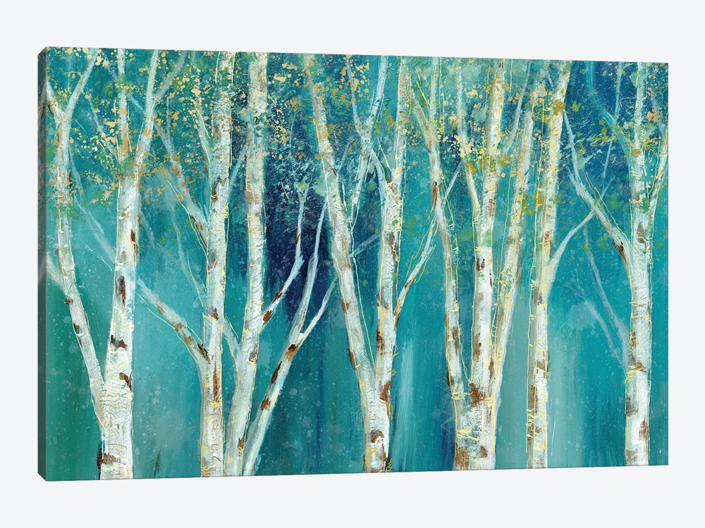 Birch On Blue by Nan 1-piece Canvas Print