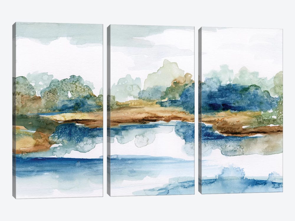 Blue Serenity by Nan 3-piece Canvas Artwork