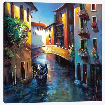 Daybreak in Venice Canvas Print #NAO1} by Nancy O'Toole Canvas Artwork