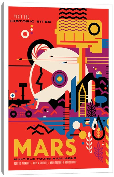 Mars Canvas Art Print - Travel Posters