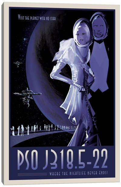 PSO J318.5-22 Canvas Art Print - Space Travel Posters