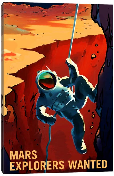 Explorers Wanted Canvas Art Print - Astronomy & Space Art