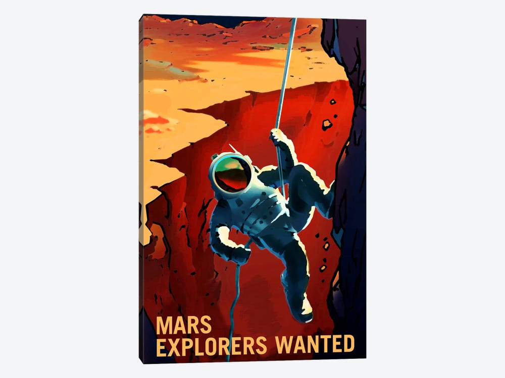 Explorers Wanted by NASA 1-piece Canvas Artwork