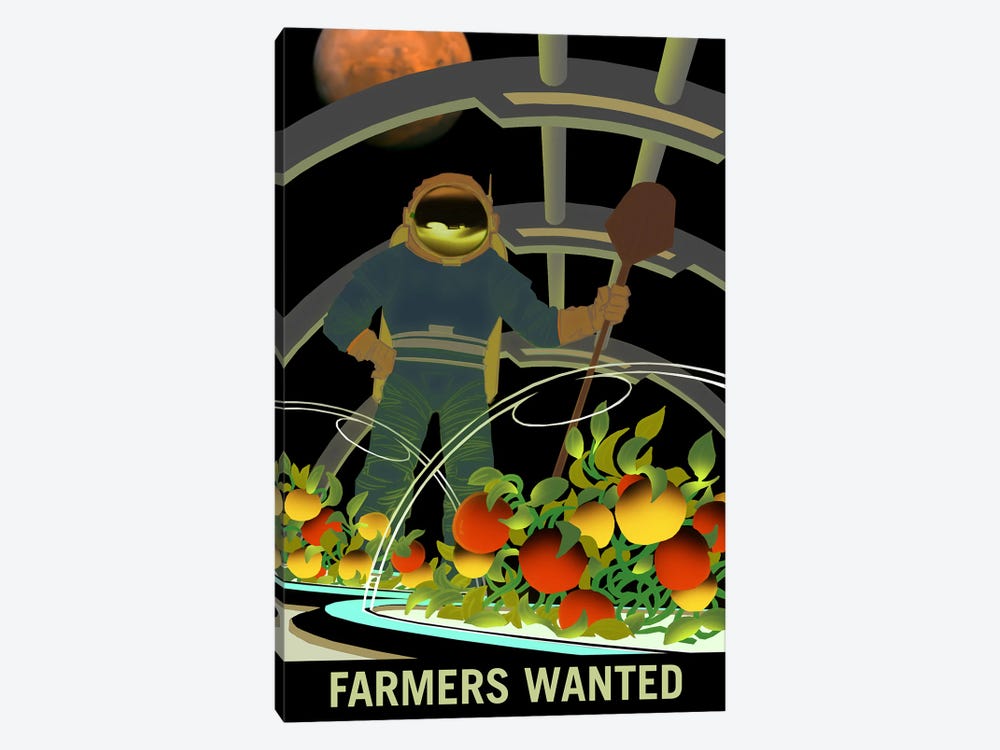 Farmers Wanted by NASA 1-piece Canvas Print